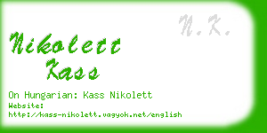 nikolett kass business card